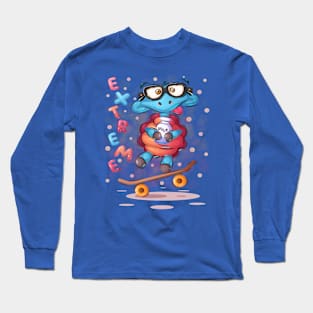 EXTREME TURTLE SKATING ILLUSTRATION Long Sleeve T-Shirt